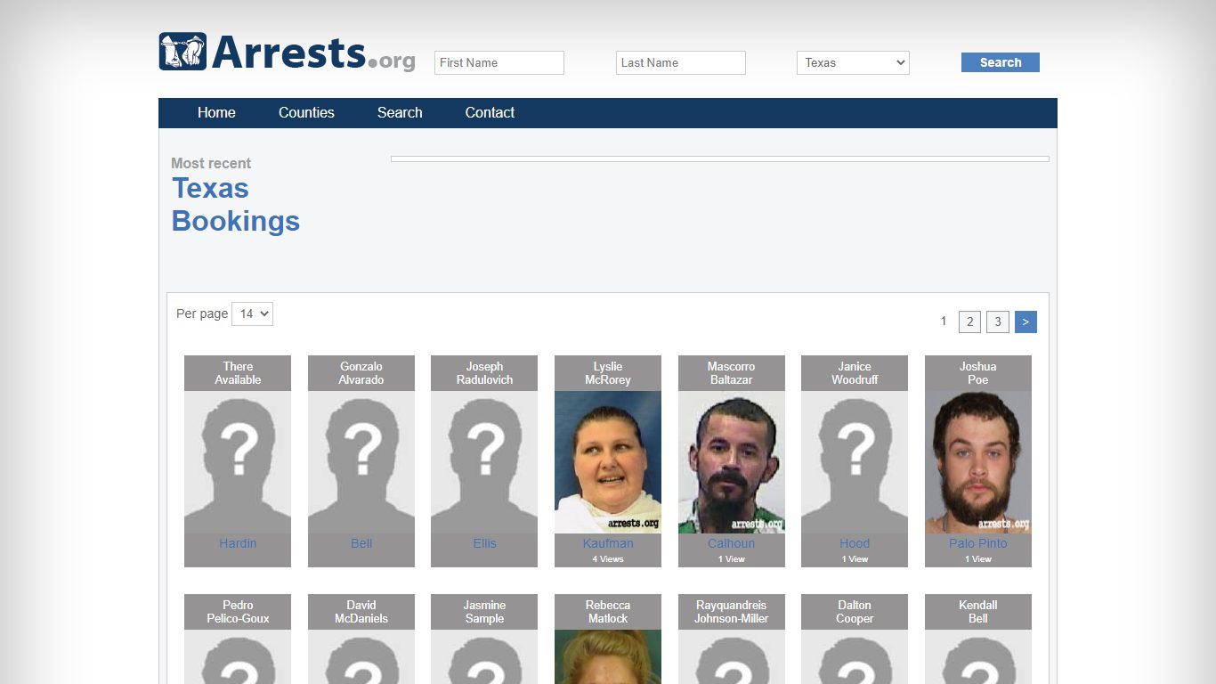 Search Texas Texas Jail Arrest Records